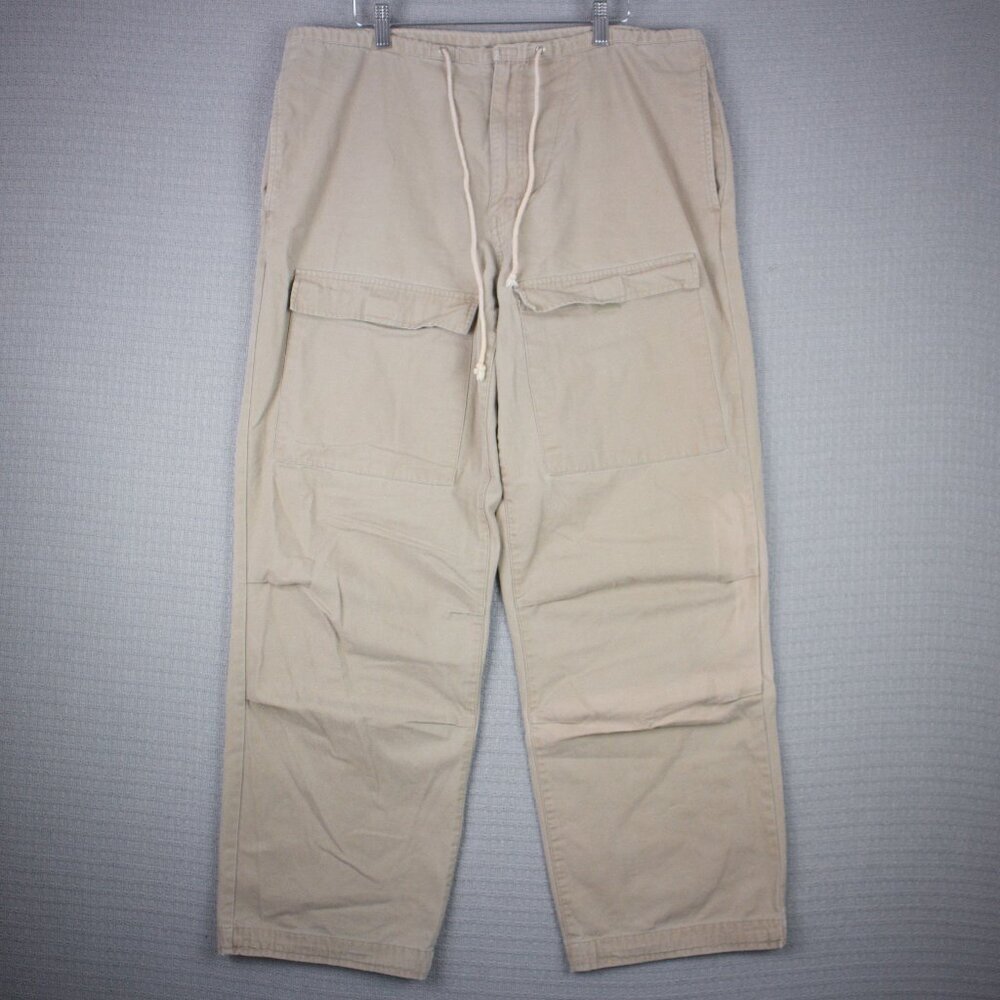 Club Monaco Drawstring Casual Cargo Pants Medium Khaki